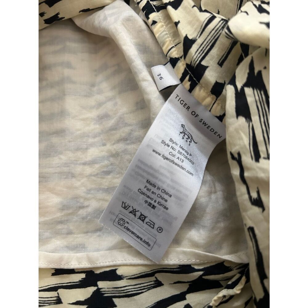 Tiger of Sweden Cream Speckled Long Sleeve Midi Dress size 36 ( small) - Picture 8 of 8